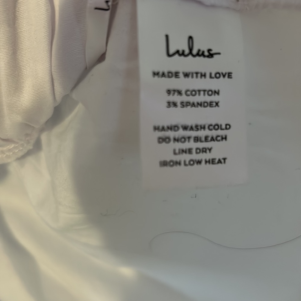 Lulu's White Ruffle V-Neck Blouse - Picture 4 of 4